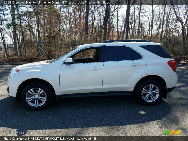 White Diamond Tricoat / Light Titanium/Jet Black 2014 Chevrolet Equinox LT