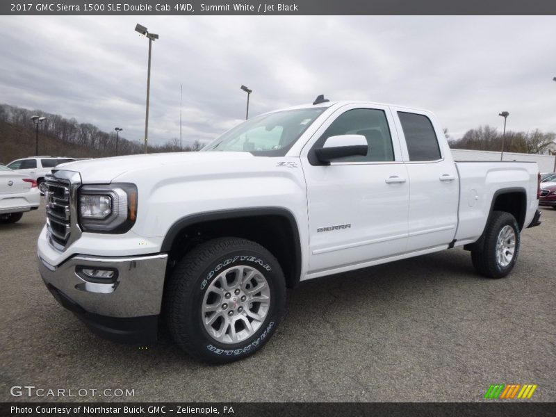 Summit White / Jet Black 2017 GMC Sierra 1500 SLE Double Cab 4WD