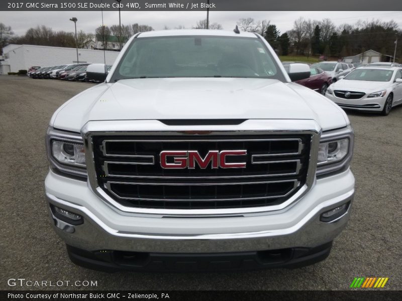 Summit White / Jet Black 2017 GMC Sierra 1500 SLE Double Cab 4WD