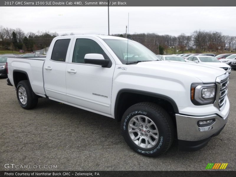 Summit White / Jet Black 2017 GMC Sierra 1500 SLE Double Cab 4WD