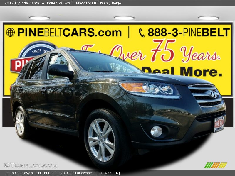 Black Forest Green / Beige 2012 Hyundai Santa Fe Limited V6 AWD
