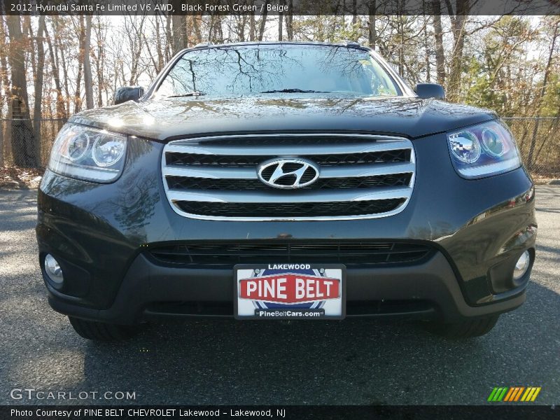 Black Forest Green / Beige 2012 Hyundai Santa Fe Limited V6 AWD
