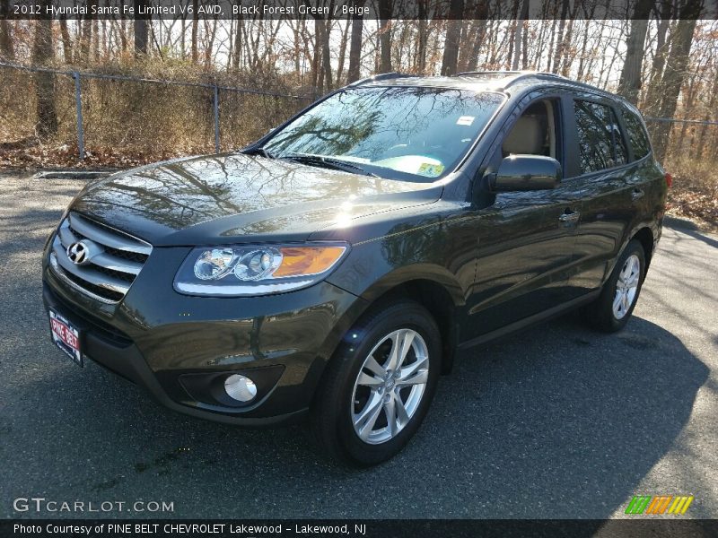 Black Forest Green / Beige 2012 Hyundai Santa Fe Limited V6 AWD