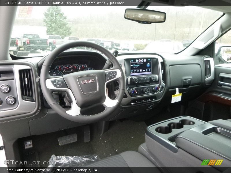 Summit White / Jet Black 2017 GMC Sierra 1500 SLE Double Cab 4WD