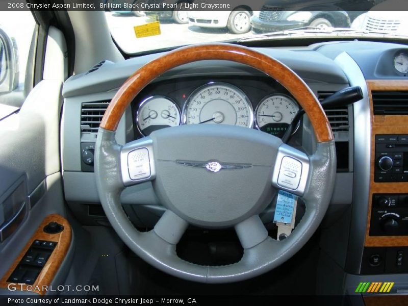 Brilliant Black Crystal Pearl / Light Graystone 2008 Chrysler Aspen Limited