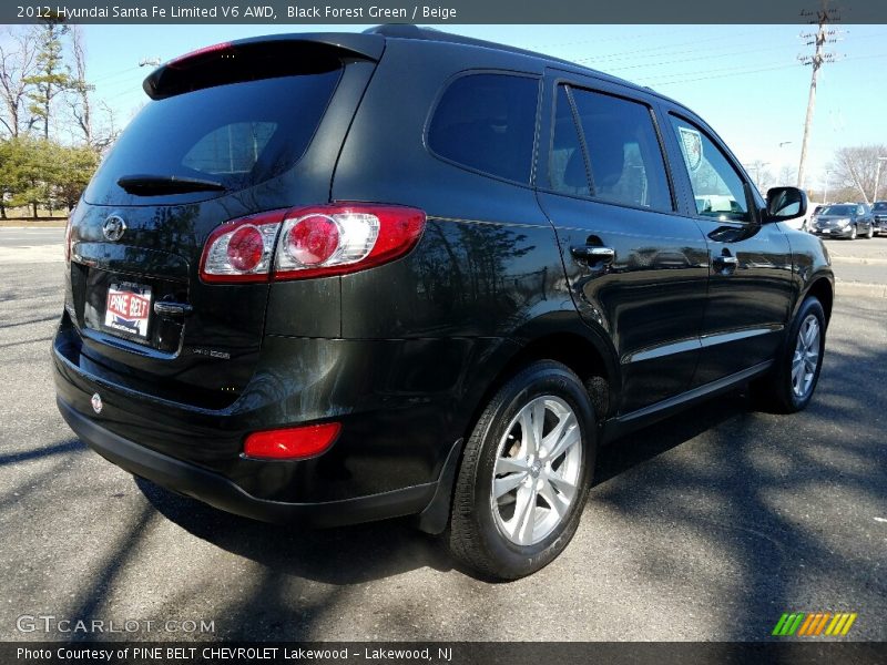Black Forest Green / Beige 2012 Hyundai Santa Fe Limited V6 AWD