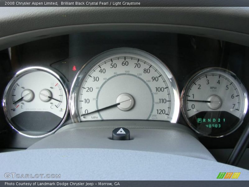 Brilliant Black Crystal Pearl / Light Graystone 2008 Chrysler Aspen Limited
