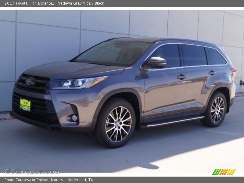 Predawn Gray Mica / Black 2017 Toyota Highlander SE