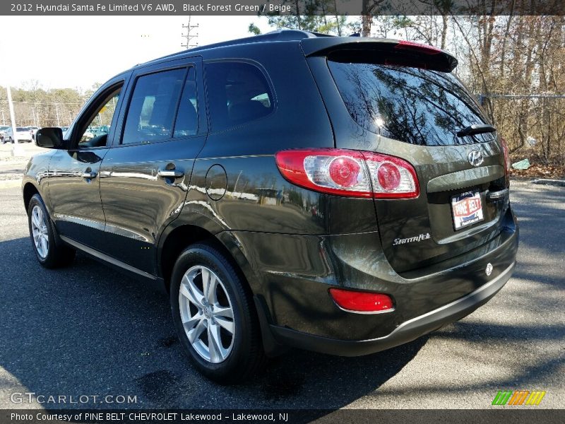 Black Forest Green / Beige 2012 Hyundai Santa Fe Limited V6 AWD