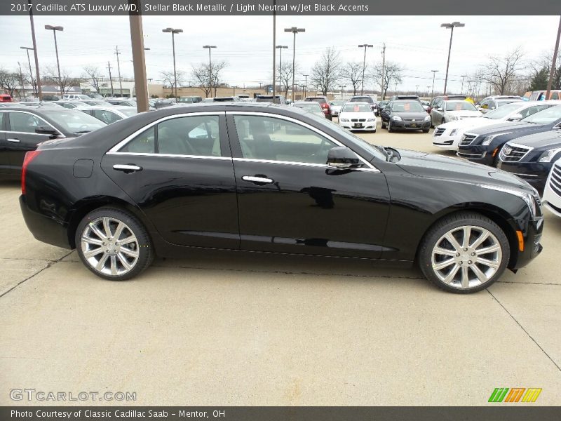 Stellar Black Metallic / Light Neutral w/Jet Black Accents 2017 Cadillac ATS Luxury AWD