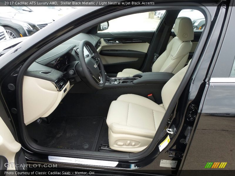 Stellar Black Metallic / Light Neutral w/Jet Black Accents 2017 Cadillac ATS Luxury AWD