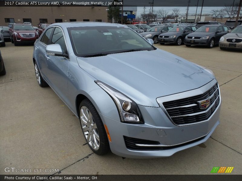 Silver Moonlight Metallic / Jet Black 2017 Cadillac ATS Luxury AWD