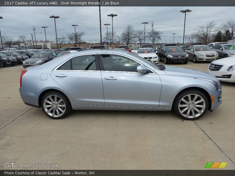 Silver Moonlight Metallic / Jet Black 2017 Cadillac ATS Luxury AWD