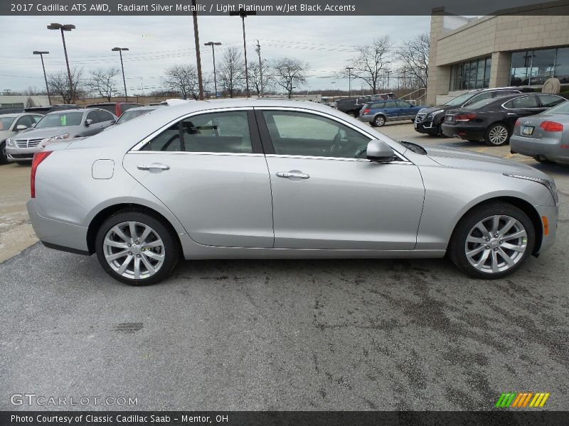 Radiant Silver Metallic / Light Platinum w/Jet Black Accents 2017 Cadillac ATS AWD