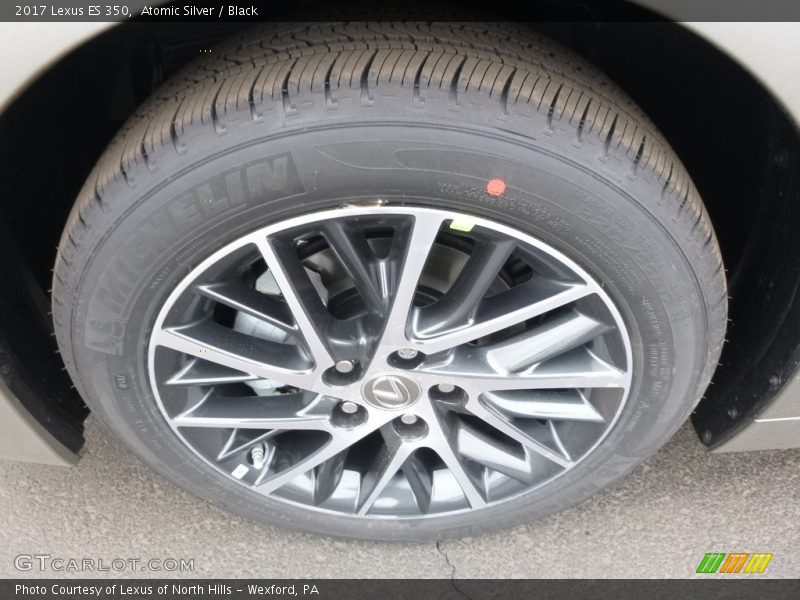 Atomic Silver / Black 2017 Lexus ES 350