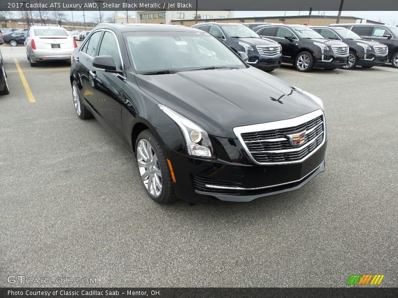 Stellar Black Metallic / Jet Black 2017 Cadillac ATS Luxury AWD