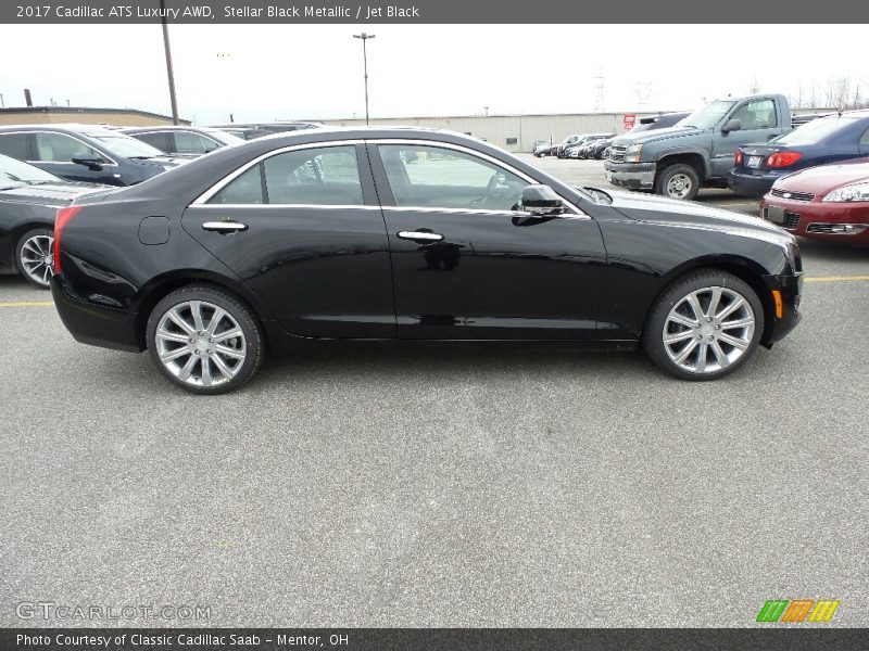 Stellar Black Metallic / Jet Black 2017 Cadillac ATS Luxury AWD