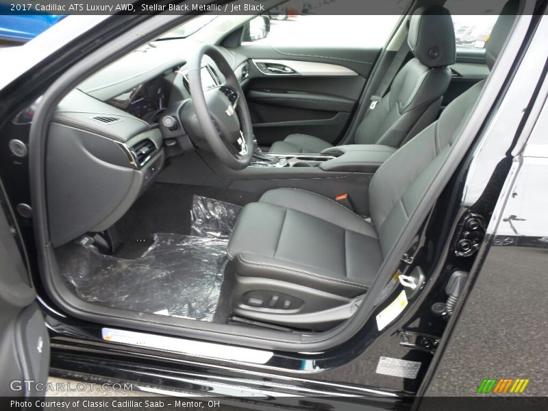 Stellar Black Metallic / Jet Black 2017 Cadillac ATS Luxury AWD