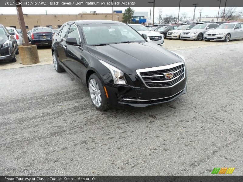 Black Raven / Light Platinum w/Jet Black Accents 2017 Cadillac ATS AWD