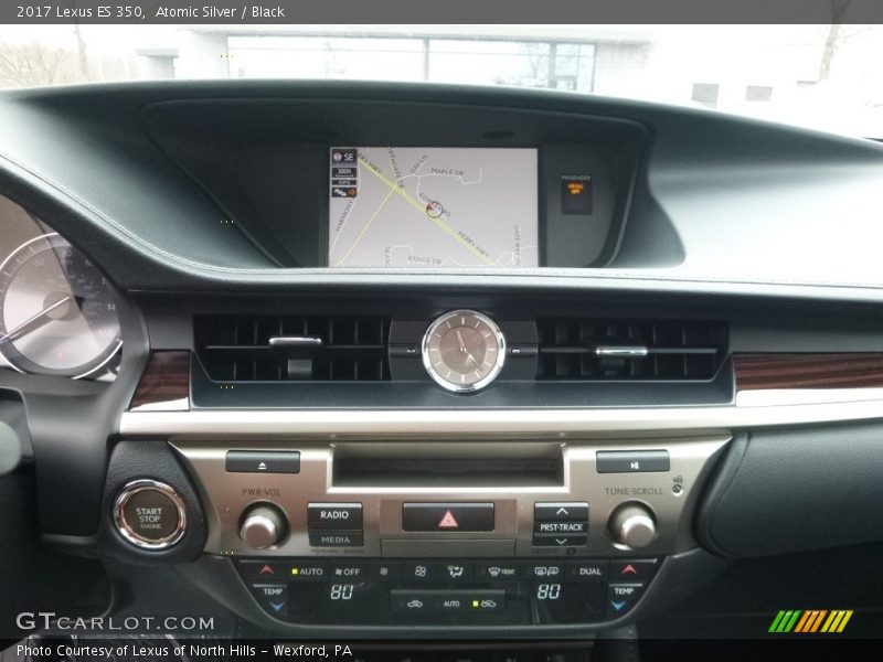 Atomic Silver / Black 2017 Lexus ES 350