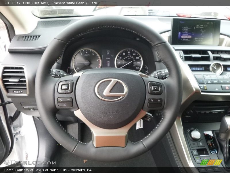 Eminent White Pearl / Black 2017 Lexus NX 200t AWD