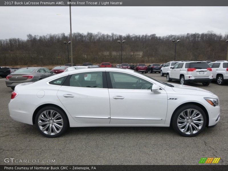 White Frost Tricoat / Light Neutral 2017 Buick LaCrosse Premium AWD