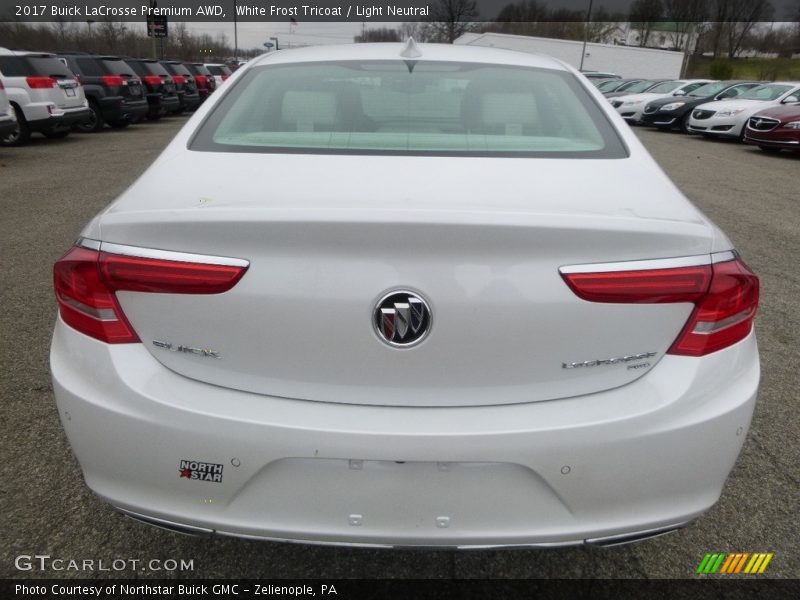 White Frost Tricoat / Light Neutral 2017 Buick LaCrosse Premium AWD