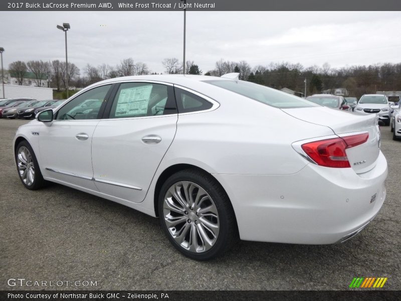 White Frost Tricoat / Light Neutral 2017 Buick LaCrosse Premium AWD