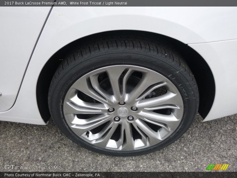 White Frost Tricoat / Light Neutral 2017 Buick LaCrosse Premium AWD