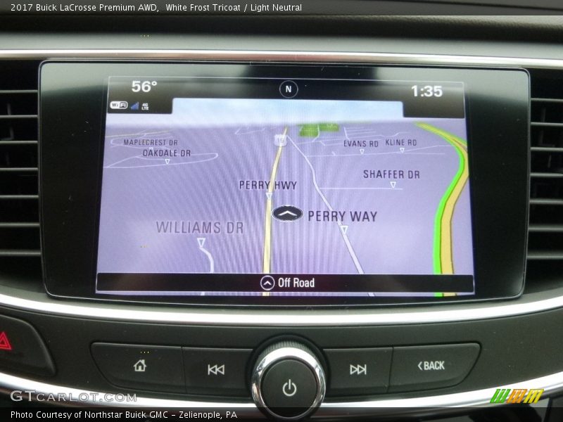 White Frost Tricoat / Light Neutral 2017 Buick LaCrosse Premium AWD