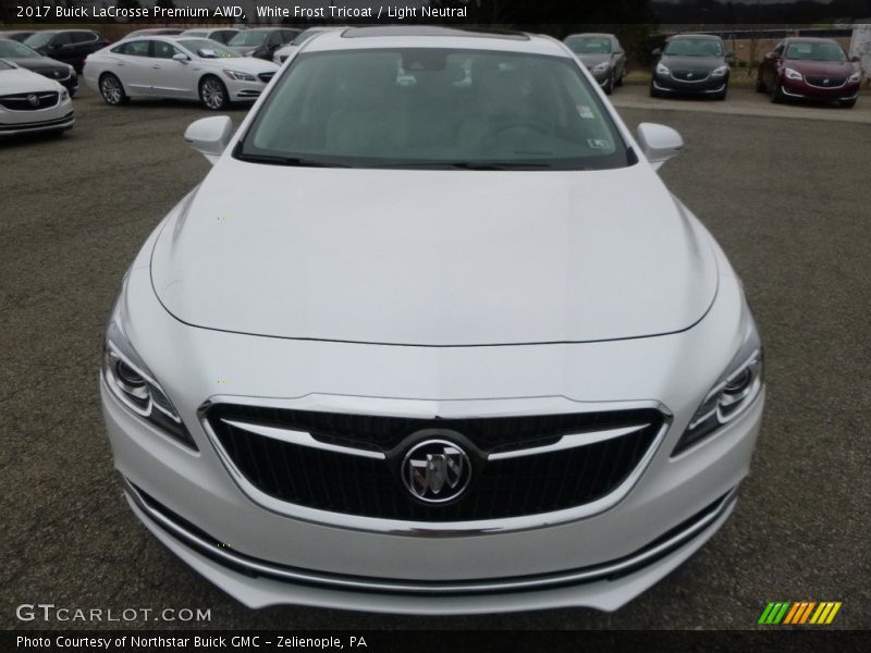 White Frost Tricoat / Light Neutral 2017 Buick LaCrosse Premium AWD
