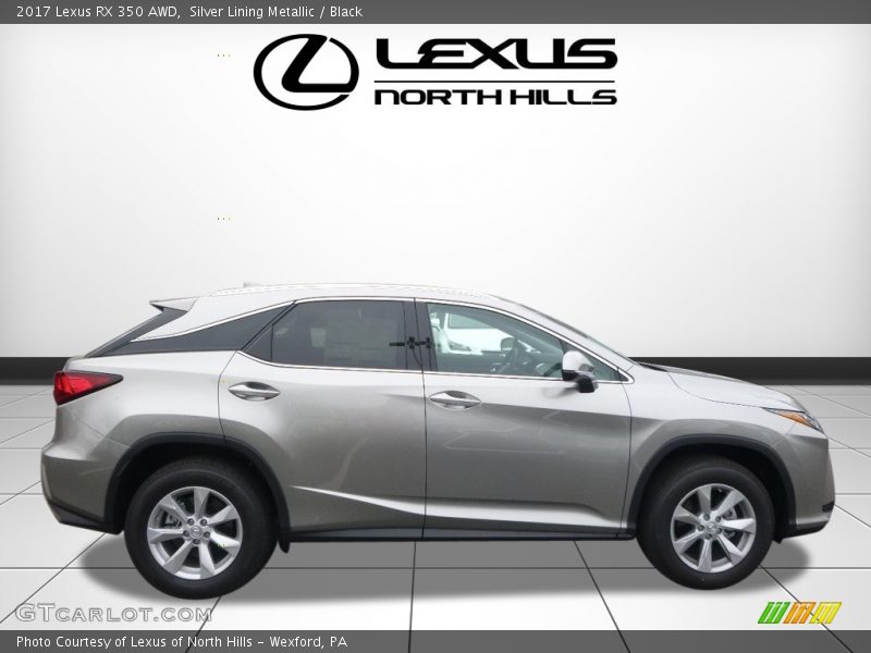 Silver Lining Metallic / Black 2017 Lexus RX 350 AWD