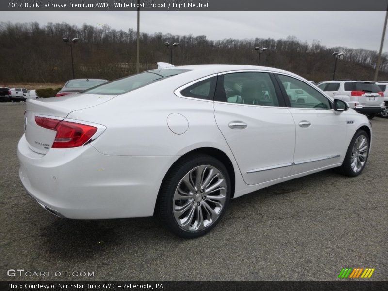 White Frost Tricoat / Light Neutral 2017 Buick LaCrosse Premium AWD