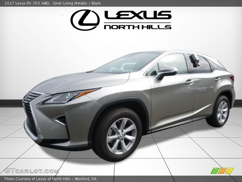 Silver Lining Metallic / Black 2017 Lexus RX 350 AWD