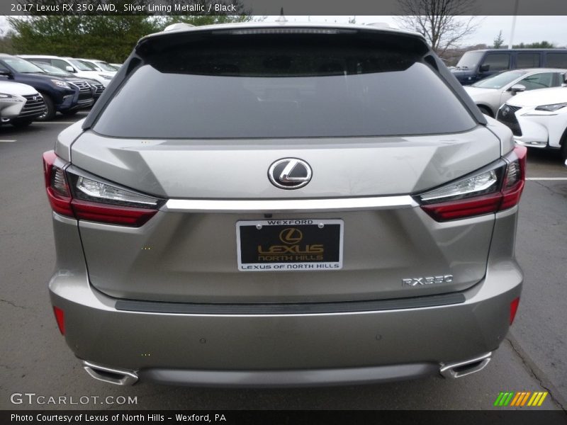 Silver Lining Metallic / Black 2017 Lexus RX 350 AWD