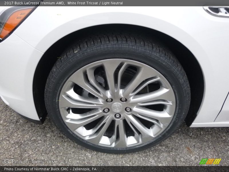 White Frost Tricoat / Light Neutral 2017 Buick LaCrosse Premium AWD