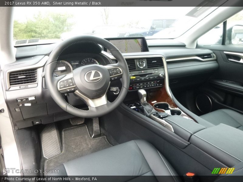 Silver Lining Metallic / Black 2017 Lexus RX 350 AWD