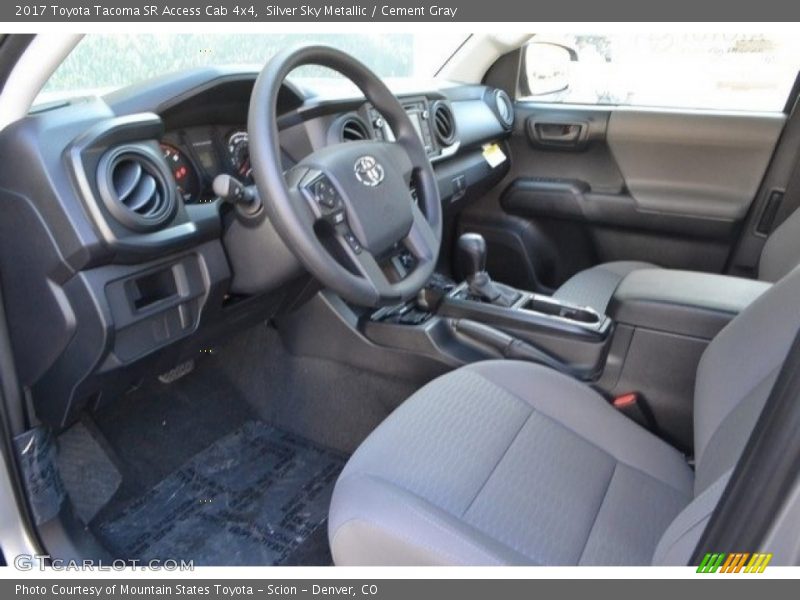 Silver Sky Metallic / Cement Gray 2017 Toyota Tacoma SR Access Cab 4x4