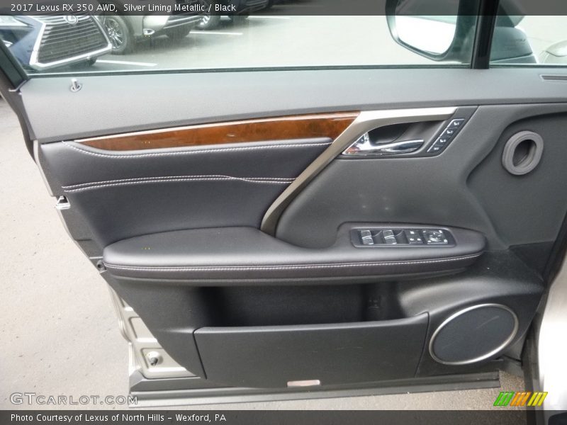 Silver Lining Metallic / Black 2017 Lexus RX 350 AWD