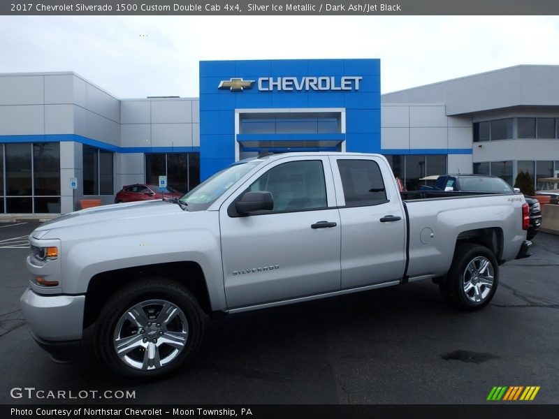 Silver Ice Metallic / Dark Ash/Jet Black 2017 Chevrolet Silverado 1500 Custom Double Cab 4x4