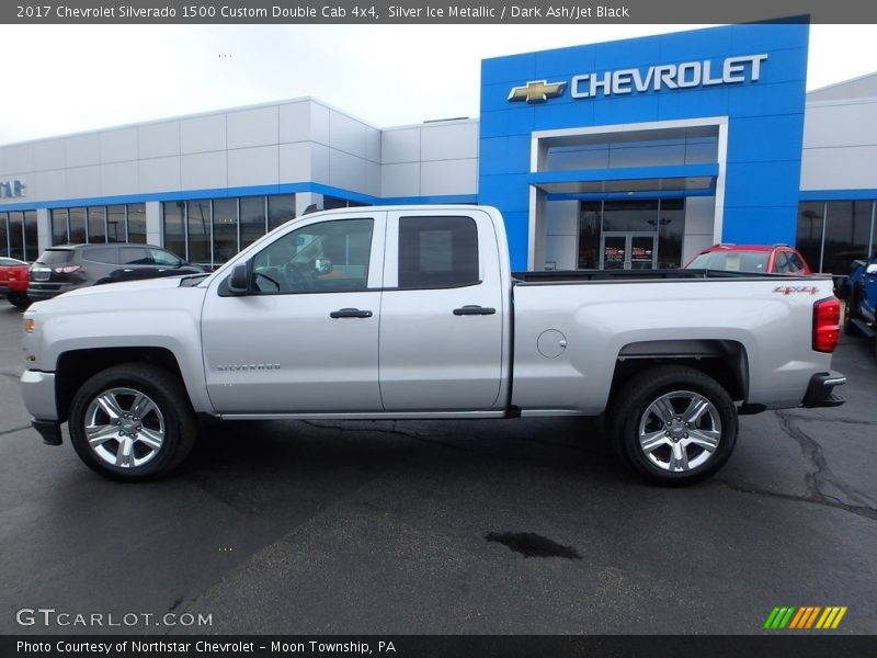 Silver Ice Metallic / Dark Ash/Jet Black 2017 Chevrolet Silverado 1500 Custom Double Cab 4x4