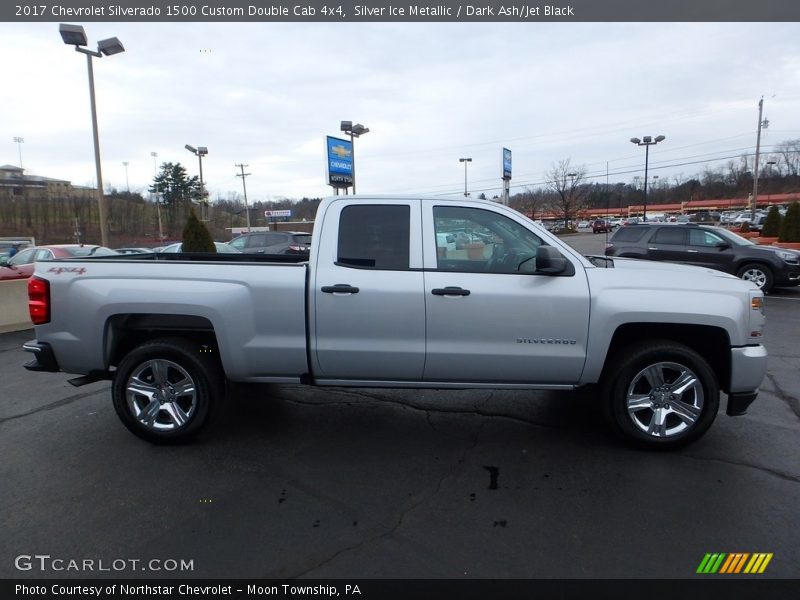 Silver Ice Metallic / Dark Ash/Jet Black 2017 Chevrolet Silverado 1500 Custom Double Cab 4x4