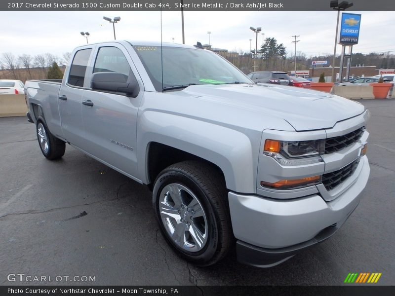 Silver Ice Metallic / Dark Ash/Jet Black 2017 Chevrolet Silverado 1500 Custom Double Cab 4x4