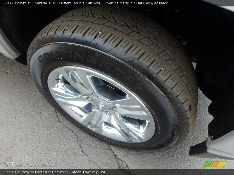 Silver Ice Metallic / Dark Ash/Jet Black 2017 Chevrolet Silverado 1500 Custom Double Cab 4x4