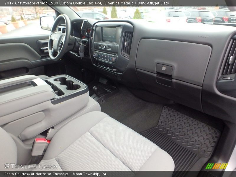 Silver Ice Metallic / Dark Ash/Jet Black 2017 Chevrolet Silverado 1500 Custom Double Cab 4x4