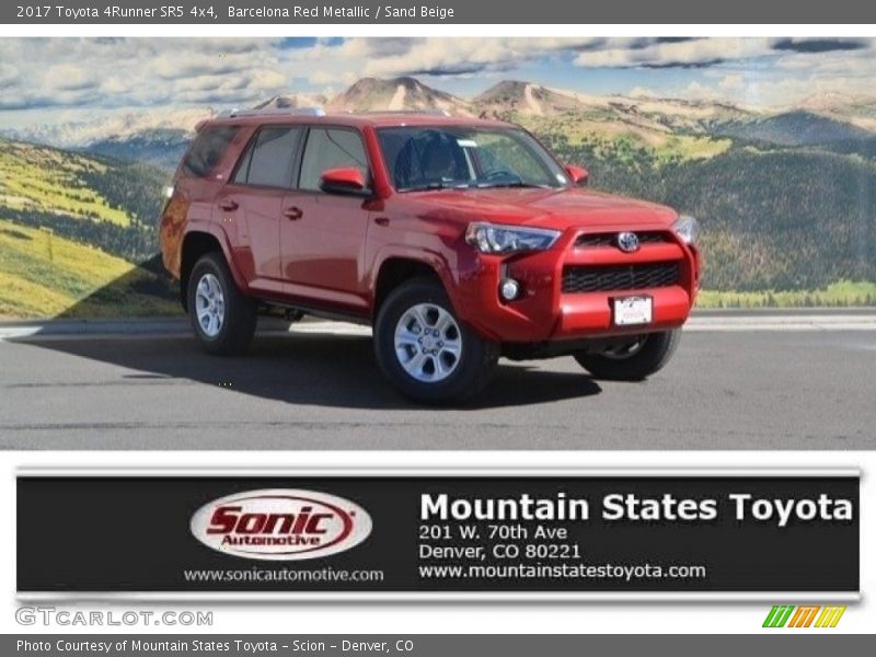 Barcelona Red Metallic / Sand Beige 2017 Toyota 4Runner SR5 4x4