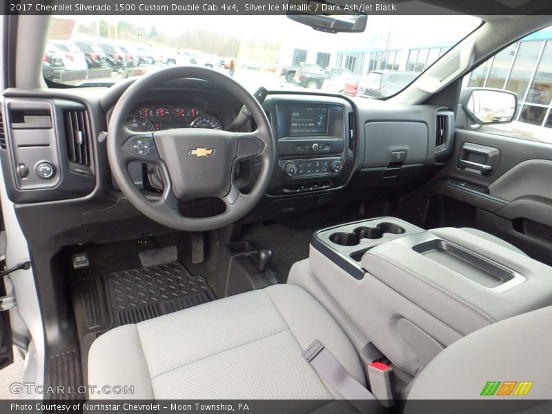 Silver Ice Metallic / Dark Ash/Jet Black 2017 Chevrolet Silverado 1500 Custom Double Cab 4x4