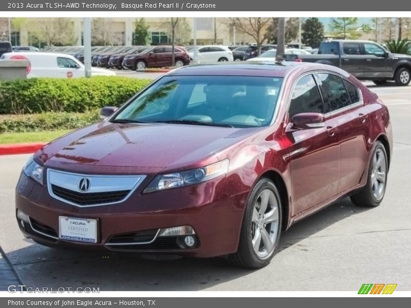 Basque Red Pearl II / Graystone 2013 Acura TL SH-AWD Technology