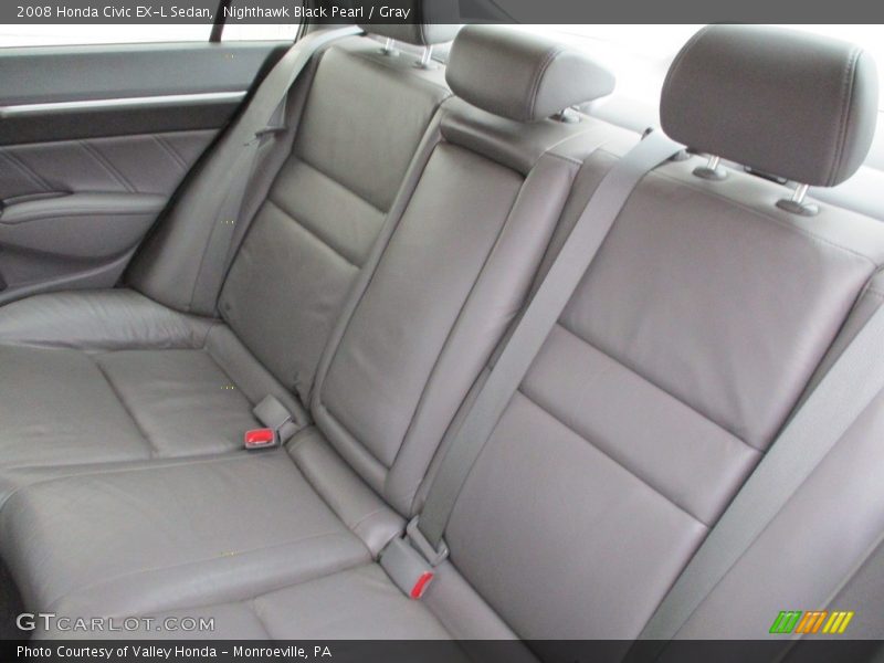 Nighthawk Black Pearl / Gray 2008 Honda Civic EX-L Sedan