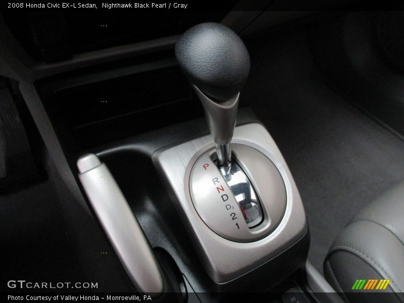 Nighthawk Black Pearl / Gray 2008 Honda Civic EX-L Sedan
